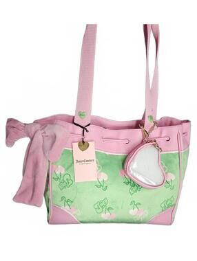 Juicy Couture Viral Cherry Gelato Daydreamer Tote Retro Green Multi NWT